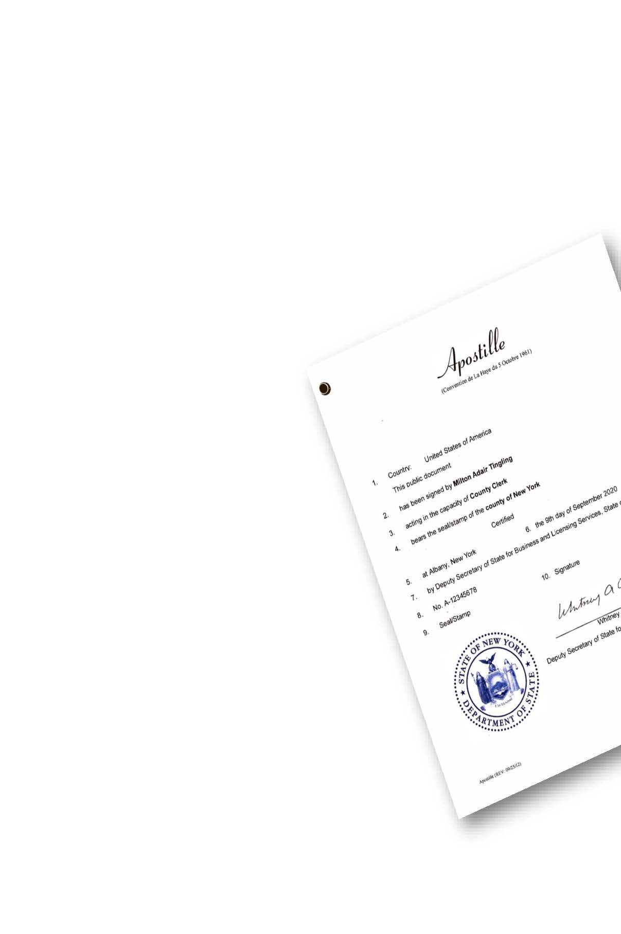 Apostille Death Certificate Apostille service of US documents