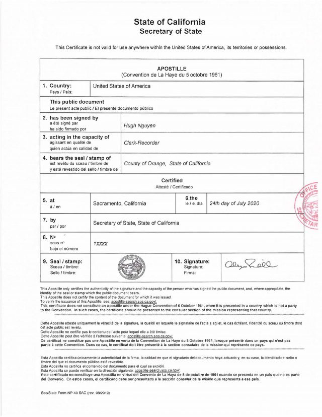 Apostille Birth Certificate In California Apostille Service Of US   CA Apostille 640x828 